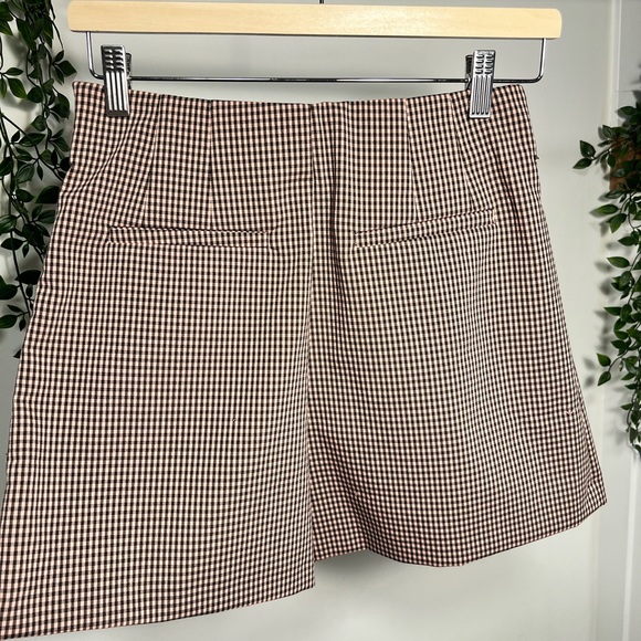 Zara Gingham Wide Shorts - Picture 4 of 5
